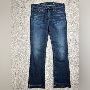 Adriano Goldschmied Jeans Womens 26 Jodi Crop High Rise Slim Flare Dark Denim